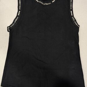 Dolce & Gabbana Black Tank with Logo Detail